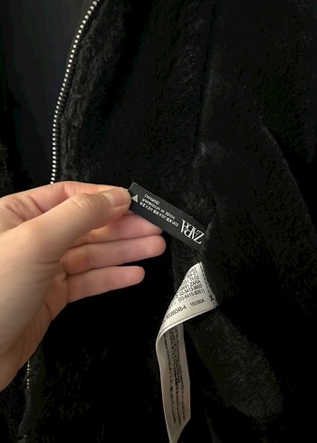 zara çift taraflı peluş mont - Görsel 4
