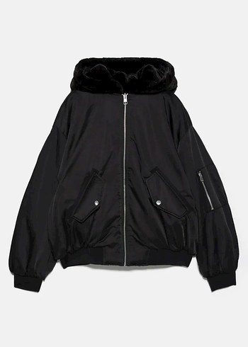 zara çift taraflı peluş mont - Görsel 5