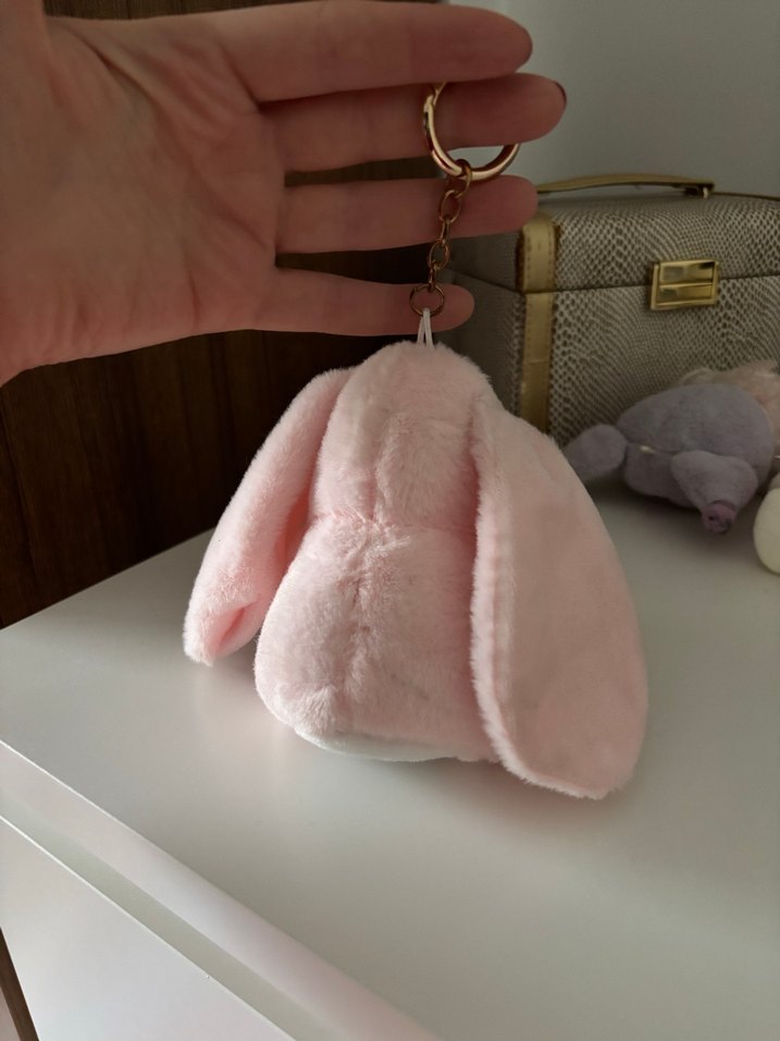 tavşan anahtarlık / çanta süsü - Görsel 2