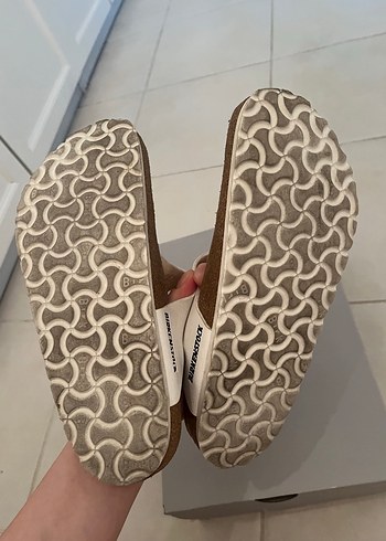 38 Beden birkenstock terlik beyaz renk 38 numara