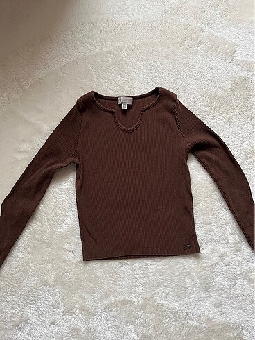 pull&bear fitilli uzun kollu üst