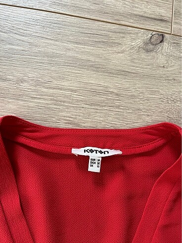 Koton koton marka kırmızı şifon gömlek