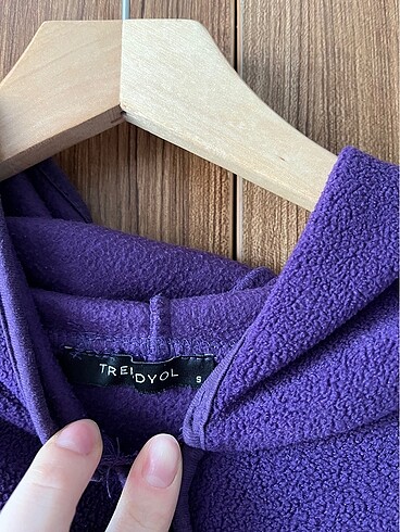 s Beden mor Renk mor peluş sweatshirt s beden
