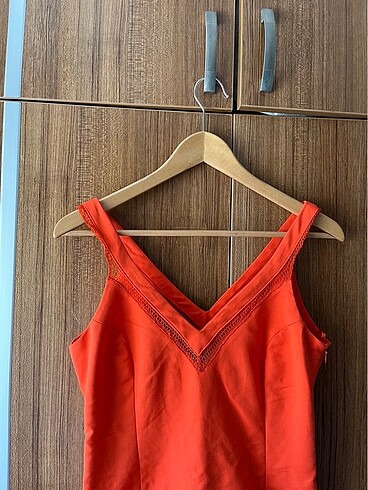 Zara zara m beden nar çiçeği yazlık elbise