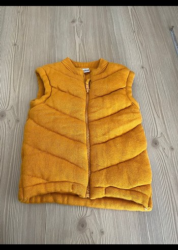 Sarı Erkek Çocuk Triko Yelek
