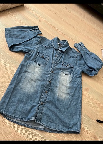 Diğer Erkek Çocuk Mavi Denim Gömlek