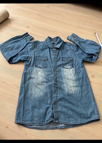 Erkek Çocuk Mavi Denim Gömlek