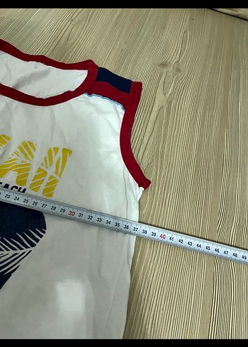 9 Yaş Beden beyaz Renk Erkek Çocuk Beyaz Baskılı Kolsuz Tişört