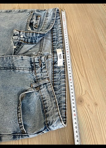 34 Beden mavi Renk Gri Rahat Kesim Midi Denim Kadın Jean