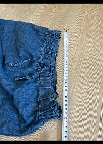 Kız çocuk Gri Mini Denim Şort Rahat Kesim - Görsel 6