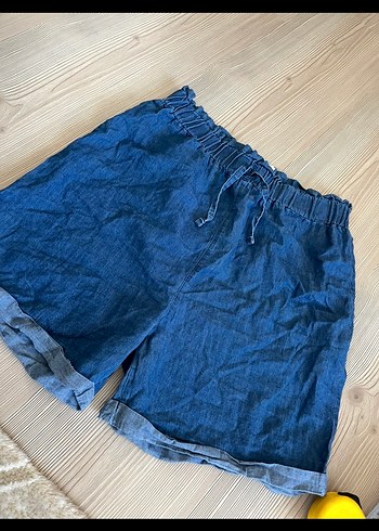 Kız çocuk Gri Mini Denim Şort Rahat Kesim - Görsel 2