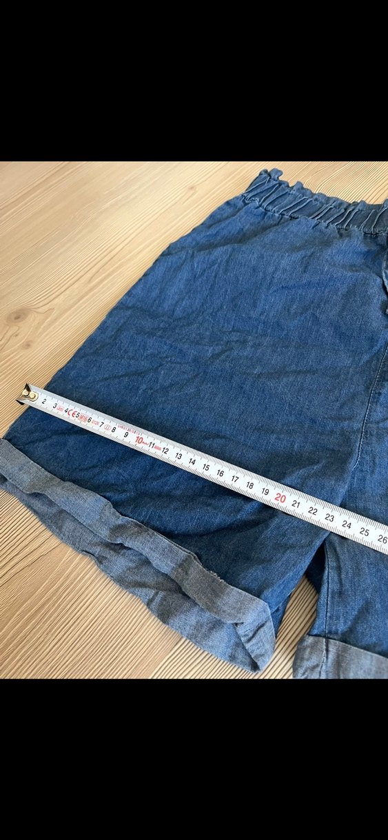 Kız çocuk Gri Mini Denim Şort Rahat Kesim - Görsel 5