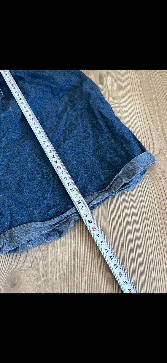 Kız çocuk Gri Mini Denim Şort Rahat Kesim - Görsel 4
