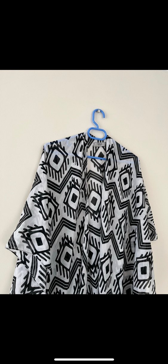 Bohem Gri Kadın Uzun Salaş Püsküllü pareo - Görsel 4