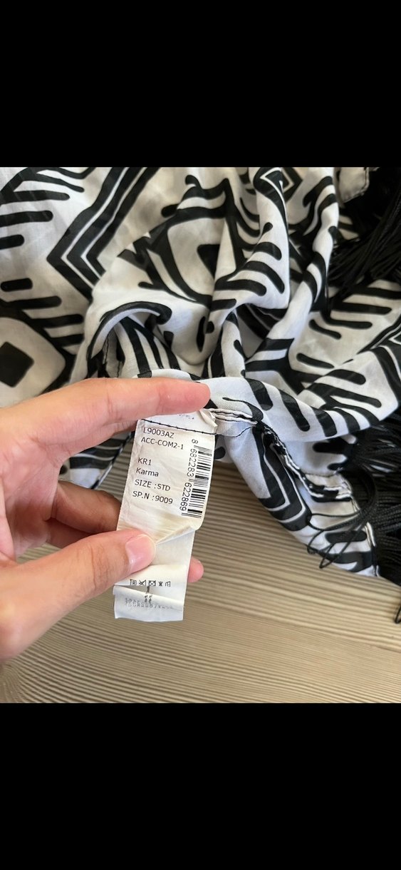 Bohem Gri Kadın Uzun Salaş Püsküllü pareo - Görsel 5