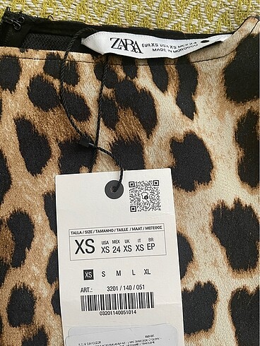 xs Beden çeşitli Renk Zara leopar elbise