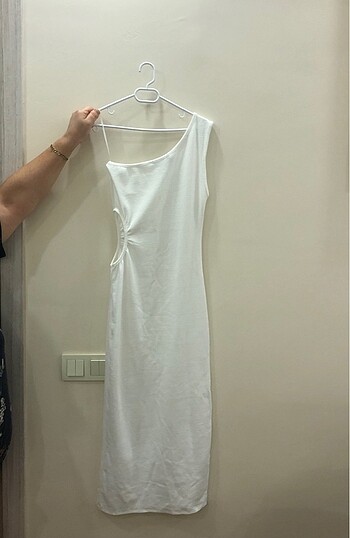 Stradivarius Stradivarius Fitilli Midi Örme Elbise