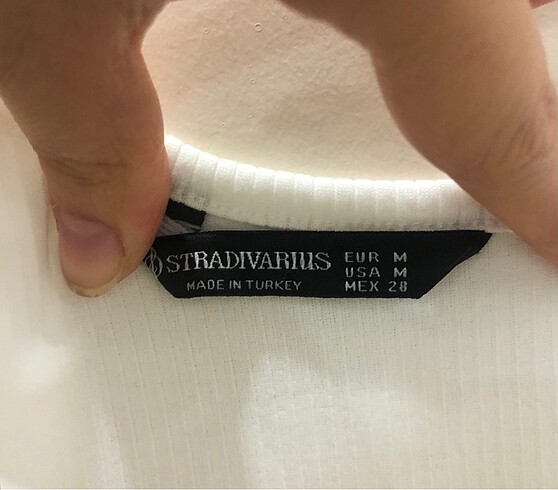 m Beden beyaz Renk Stradivarius Fitilli Midi Örme Elbise