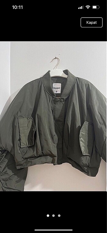 Haki renk bomber ceket
