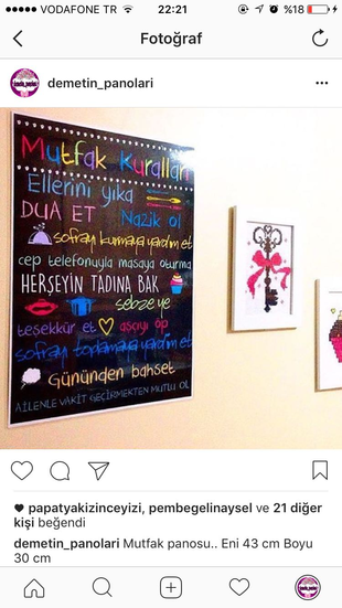 Mutfak panosu 