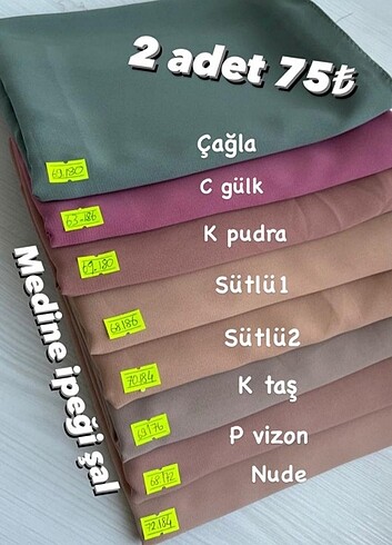 2 adet şal