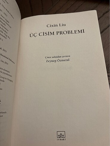  Beden Üç cisim problemi Cixin Liu