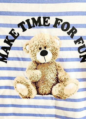 4 Yaş Beden Teddy bear ayıcık uzun kollu tshirt