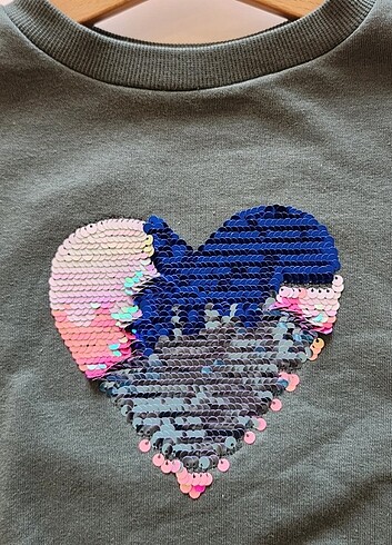 8 Yaş Beden H&M kaplı sardonlu sweatshirt