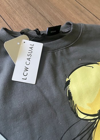 Gri Baskılı Kadın Sweatshirt - Görsel 5