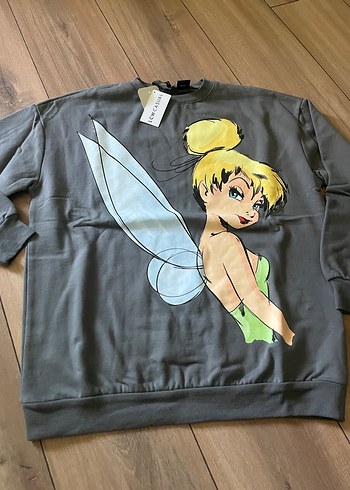 Gri Baskılı Kadın Sweatshirt - Görsel 2