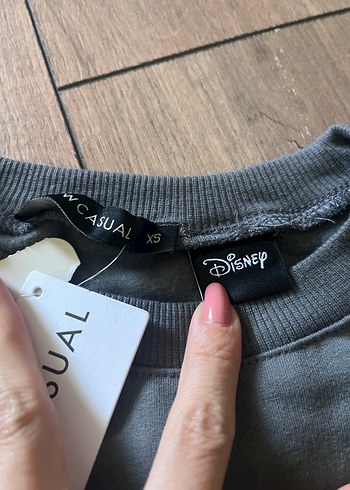 Gri Baskılı Kadın Sweatshirt - Görsel 6