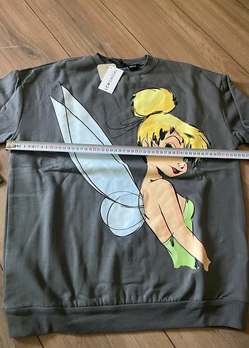 Gri Baskılı Kadın Sweatshirt - Görsel 3