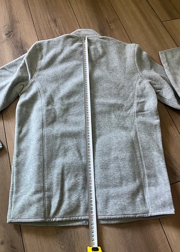 Gri Fermuarlı Erkek Polar Sweatshirt - Görsel 7