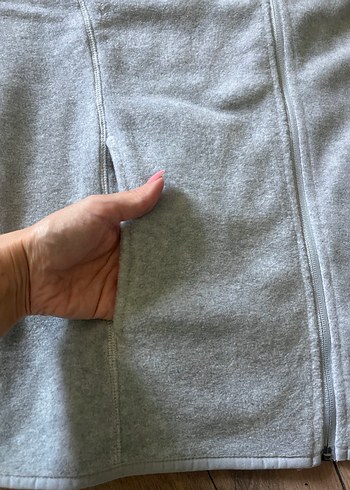 Gri Fermuarlı Erkek Polar Sweatshirt - Görsel 9