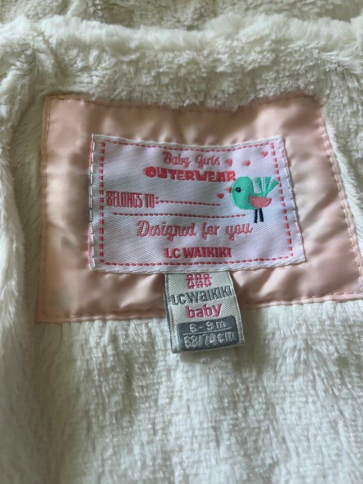 Kız Çocuk Kapüşonlu Düğmeli şişme mont - Görsel 5