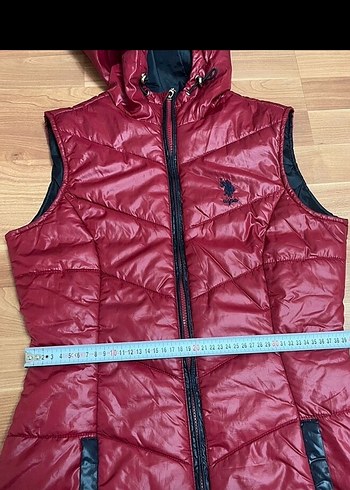 U.S Polo Bordo Kapüşonlu Kadın şişme yelek - Görsel 6