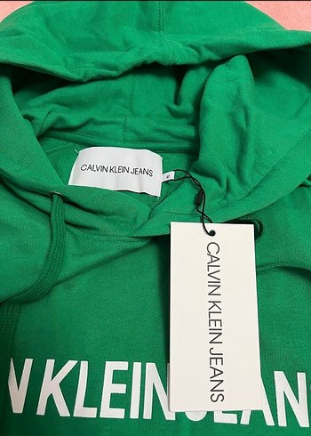Yeşil Kapüşonlu Sweatshirt Calvin klein - Görsel 6