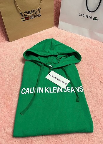Yeşil Kapüşonlu Sweatshirt Calvin klein