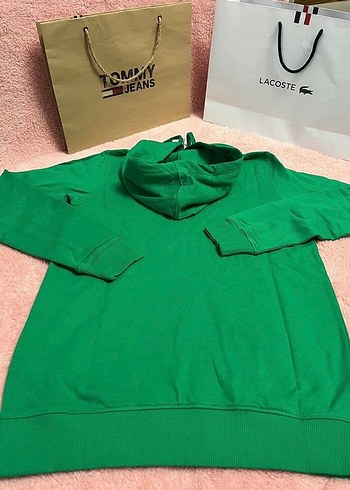 Yeşil Kapüşonlu Sweatshirt Calvin klein - Görsel 4