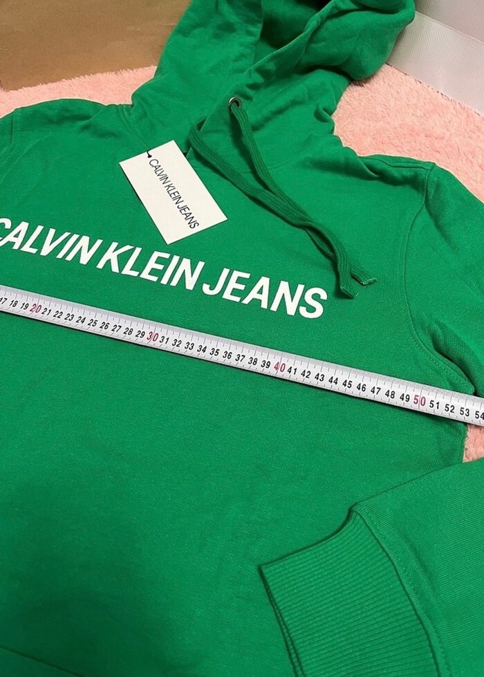 Yeşil Kapüşonlu Sweatshirt Calvin klein - Görsel 5