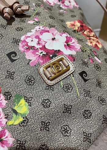 Bohem Çiçek Desenli Gri Kadın Çanta - Görsel 3
