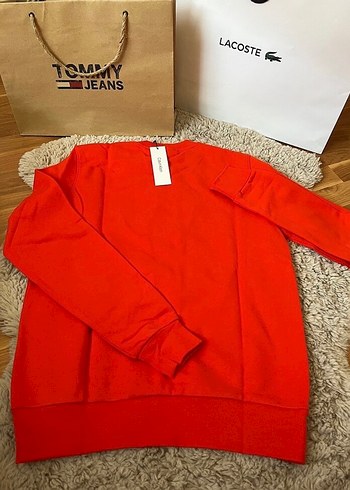 s/m Beden kırmızı Renk Calvin Klein Baskılı unisexSweatshirt