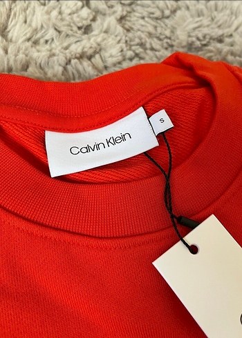 s/m Beden Calvin Klein Baskılı unisexSweatshirt