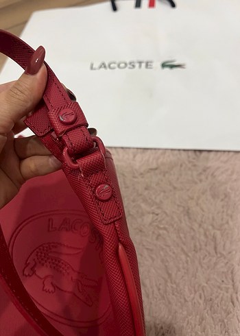 Lacoste Kırmızı Deri Kadın Çanta - Görsel 12