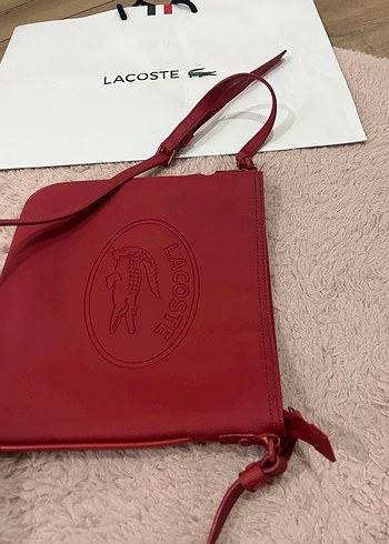 Lacoste Kırmızı Deri Kadın Çanta - Görsel 5