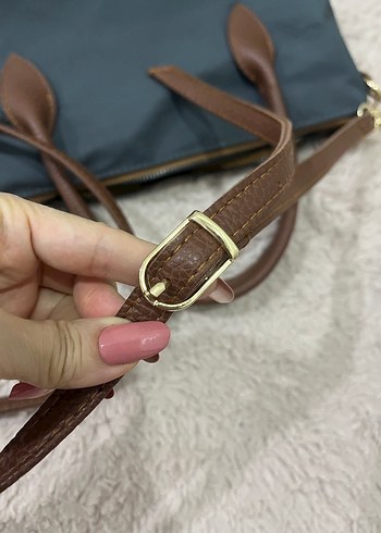 Gri Kahverengi Minimalist Kadın Çanta - Görsel 8