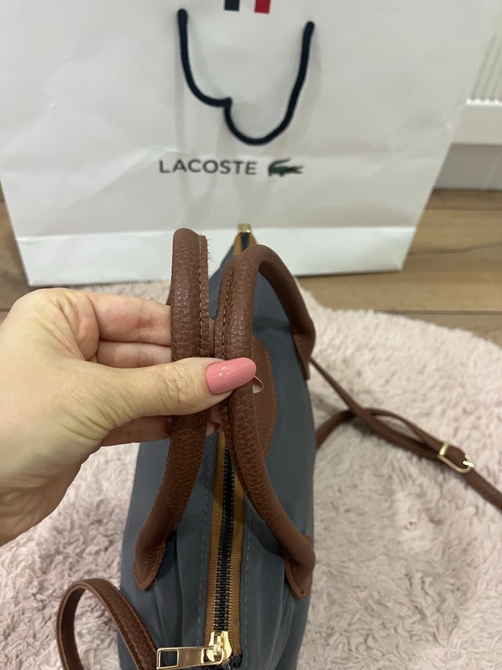 Gri Kahverengi Minimalist Kadın Çanta - Görsel 2