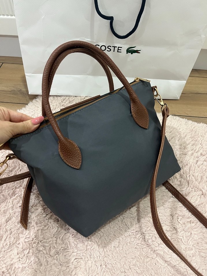 Gri Kahverengi Minimalist Kadın Çanta - Görsel 3