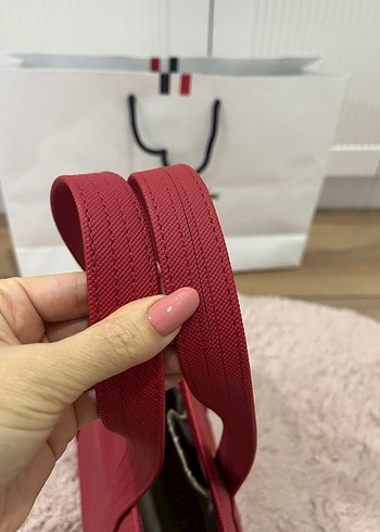 Kırmızı Fermuarlı Kadın El Çantası - Görsel 11