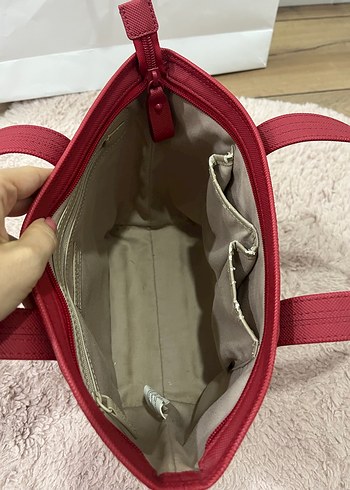 Kırmızı Fermuarlı Kadın El Çantası - Görsel 10